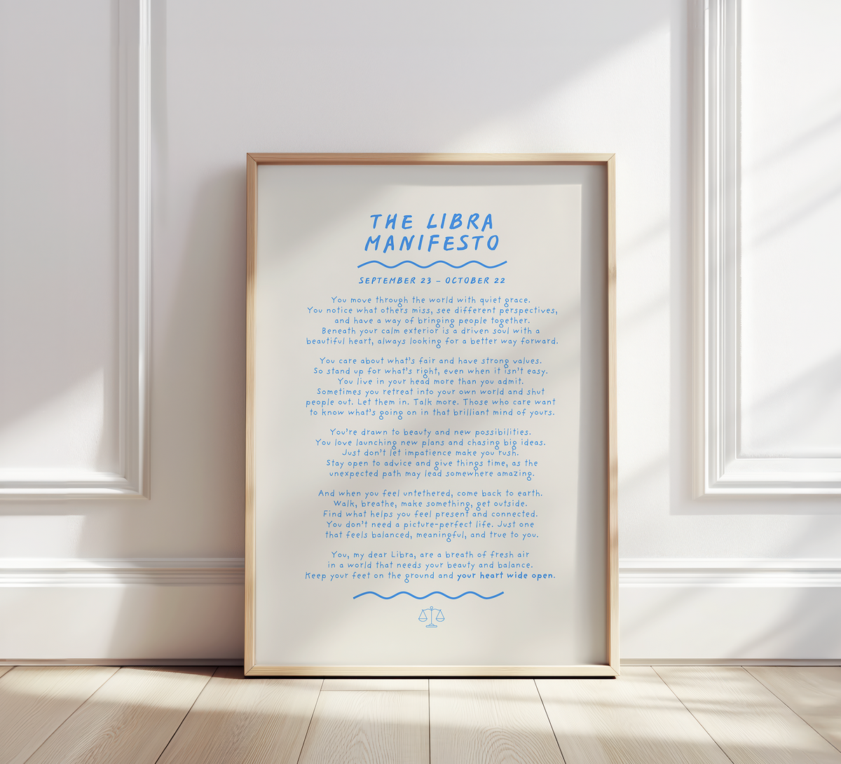 Libra Manifesto Astrology Print (unframed)