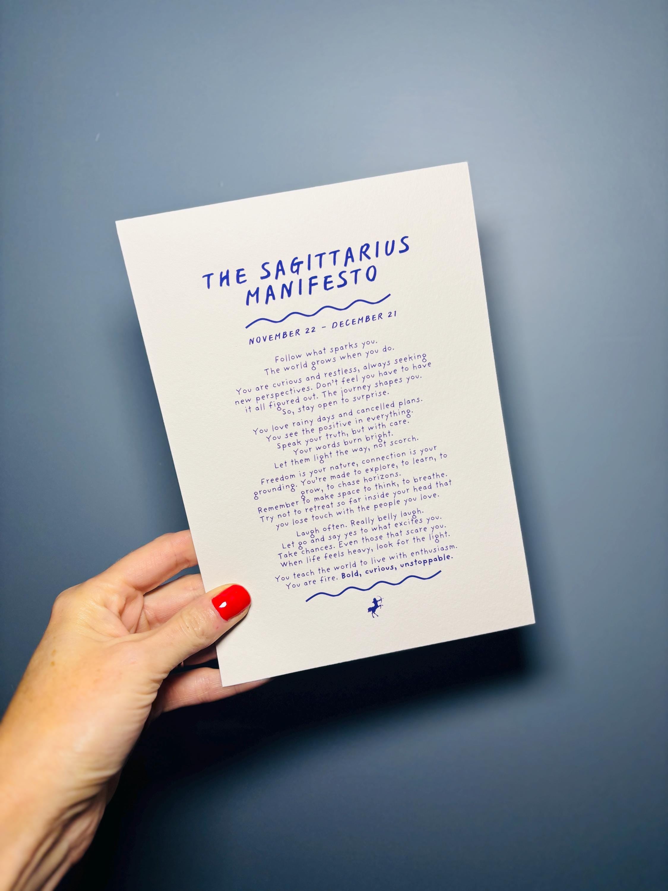Sagittarius Manifesto giclée print