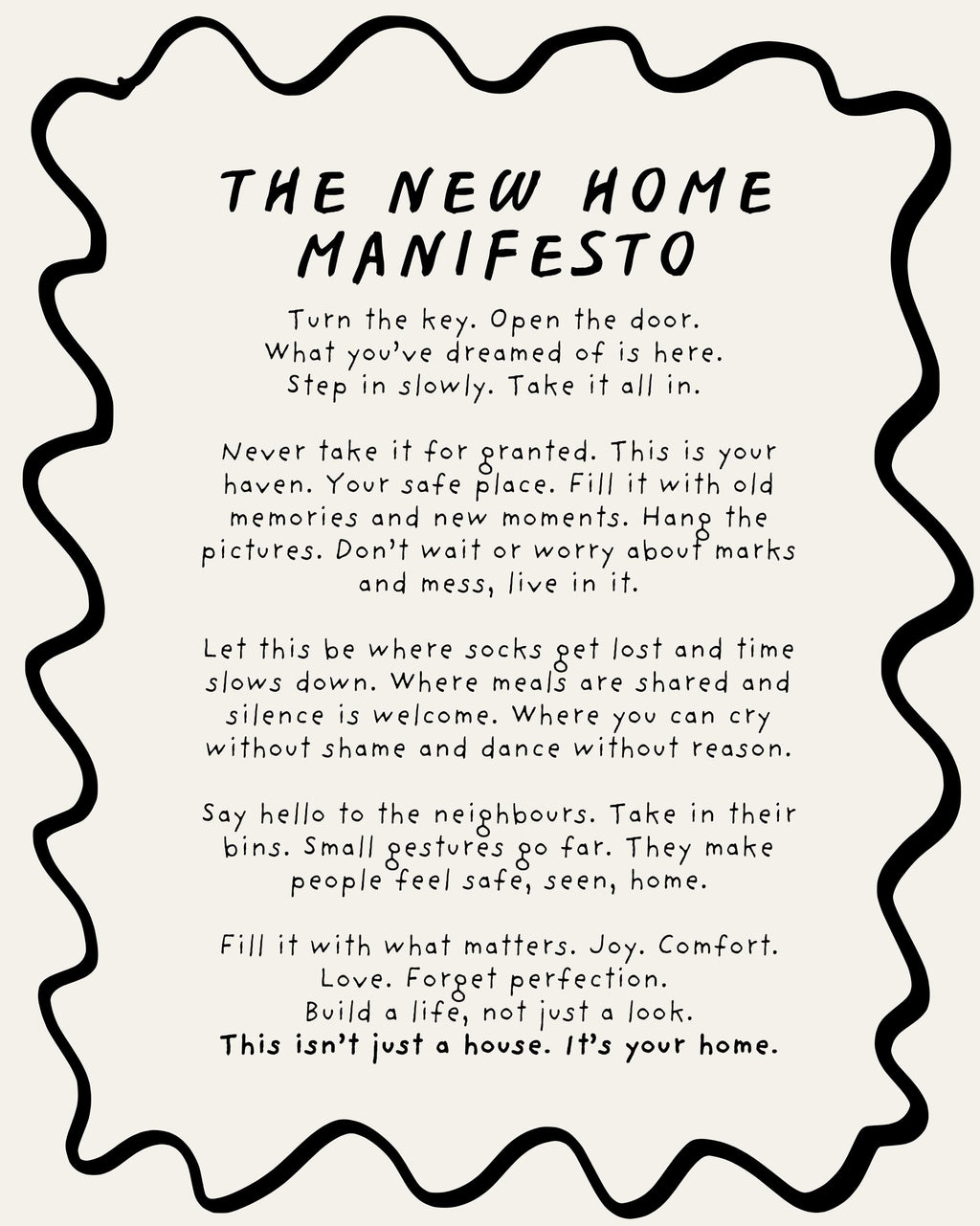 New Home Manifesto giclée print