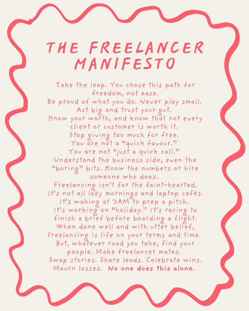 Freelancer Manifesto giclée print