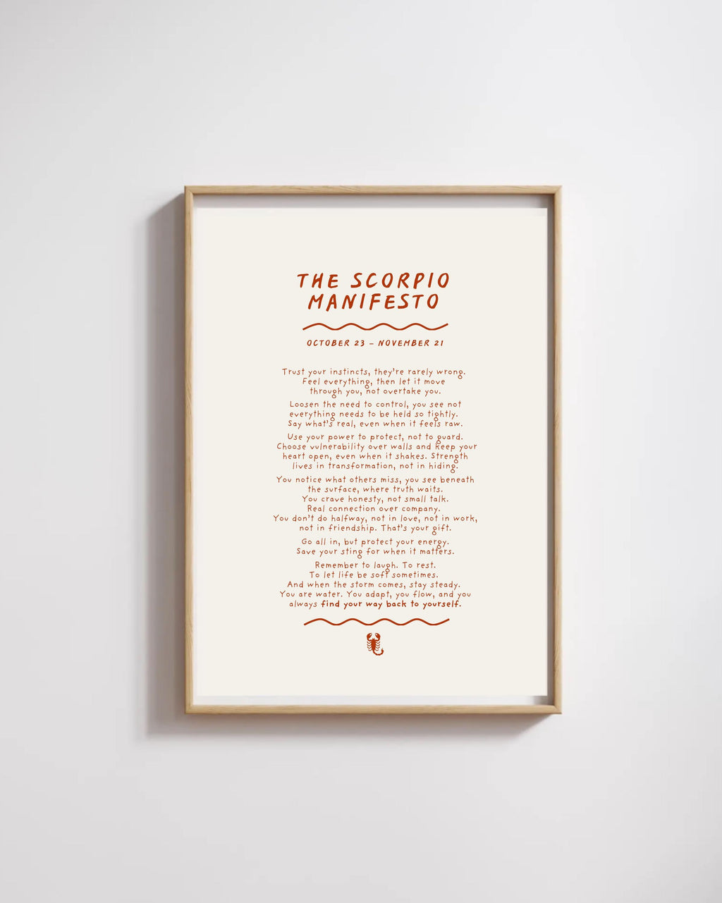 Scorpio Manifesto Postcard Print (A6)