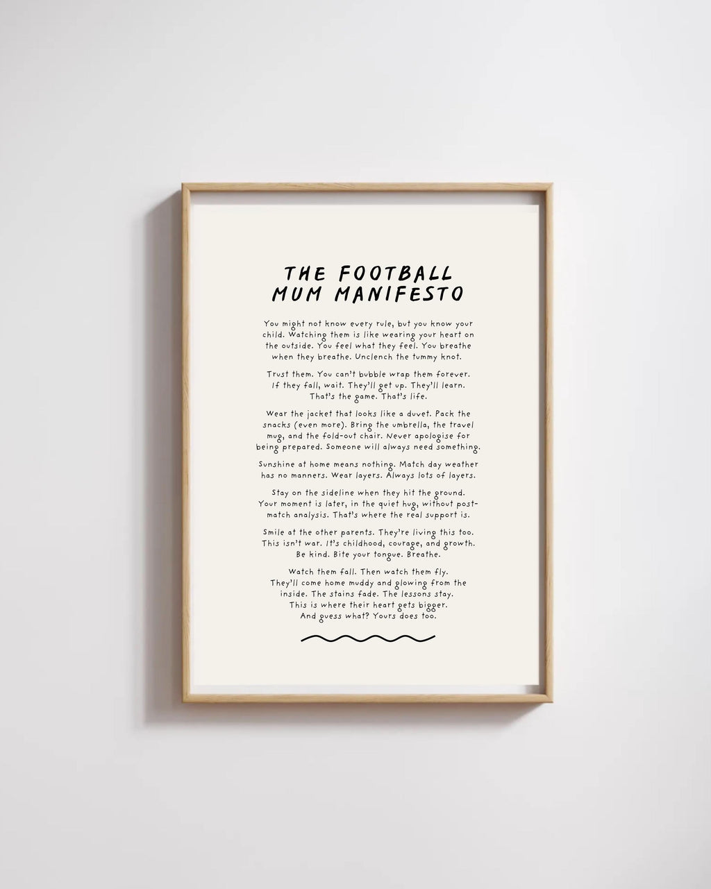 Football Mum Mini Manifesto Postcard Print (A6)