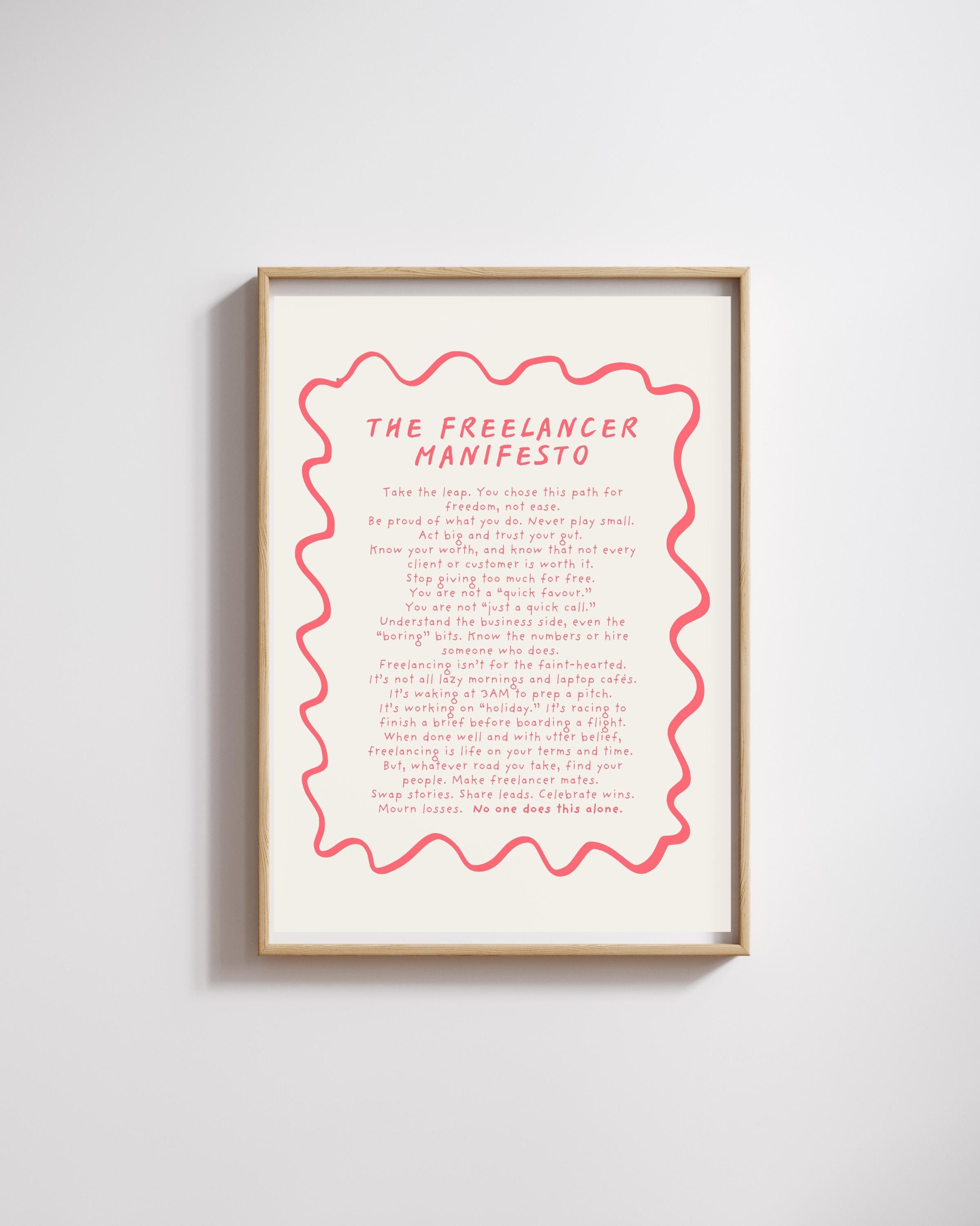 Freelancer Manifesto giclée print